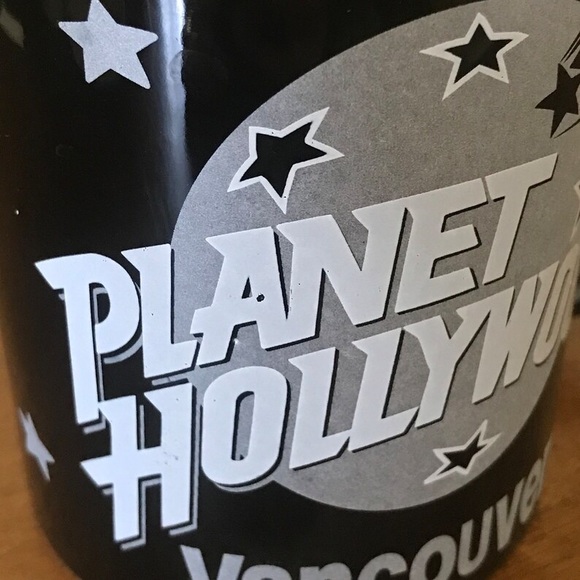 Planet Hollywood Vancouver 1991 Black and Silver Ceramic Mug, 90s Movies - Picture 3 of 8